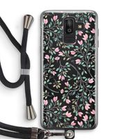 Sierlijke bloemen: Samsung Galaxy J8 (2018) Transparant Hoesje met koord
