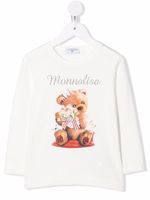 Monnalisa t-shirt à imprimé Teddy - Blanc