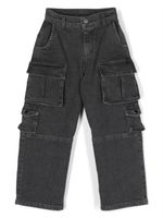 Douuod Kids pantalon cargo à patch logo - Gris