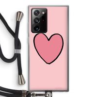 Hartje: Samsung Galaxy Note 20 Ultra / Note 20 Ultra 5G Transparant Hoesje met koord