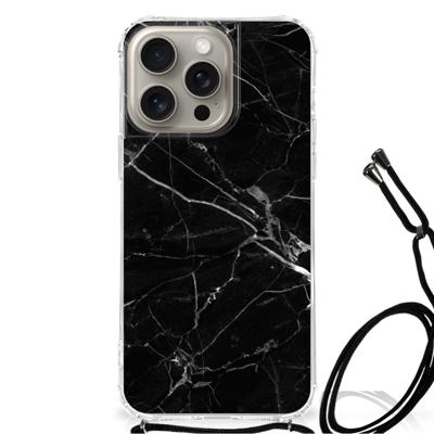iPhone 15 Pro Max Anti-Shock Hoesje Marmer Zwart - Origineel Cadeau Vader iPhone 15 Pro Max Anti-Shock Hoesje Marmer Zwart - Origineel Cadeau Vader