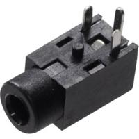 TRU COMPONENTS 733970 Jackplug 2,5 mm Bus, inbouw horizontaal Aantal polen: 2 Mono Zwart 1 stuk(s)