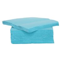 80x stuks luxe kwaliteit servetten turquoise 38 x 38 cm - thumbnail