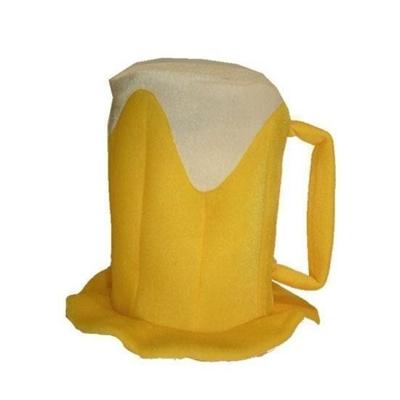Bierpul hoed verkleedaccessoire voor volwassenen - Pilsener/bierglas hoedje