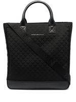 Emporio Armani sac cabas matelassé à plaque logo - Noir - thumbnail