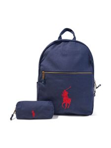 POLO RALPH LAUREN KIDS sac à dos à motif Polo Pony brodé - Bleu