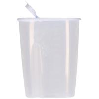 Voedselcontainer strooibus - wit - 2,2 liter - kunststof - 20 x 9,5 x 23,5 cm - thumbnail