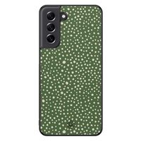 Samsung Galaxy S21 FE hoesje - Green dots - thumbnail