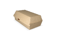 Hotdog box 20x10x8cm kraft/wit BIO
