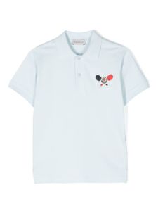 Moncler Enfant polo à logo appliqué - Bleu