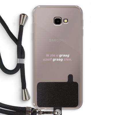 uzelf graag zien: Samsung Galaxy J4 Plus Transparant Hoesje met koord