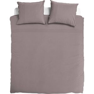 Luxe dekbedovertrek - Egyptisch percal katoen - 140x200/220 - taupe