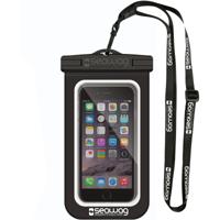 Waterproof hoesje voor smartphone/mobiele telefoon - zwart - Met polsband - Telefoonhoesjes - thumbnail