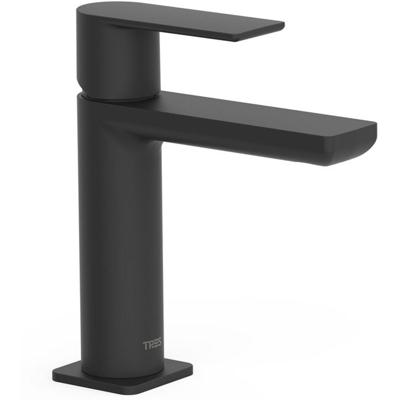 Wastafelkraan Tres Loft | Opbouw | Mengkraan | Standaard model | 1-hendel | Rond | Zwart mat