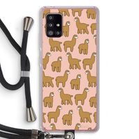 Alpacas: Samsung Galaxy A51 5G Transparant Hoesje met koord