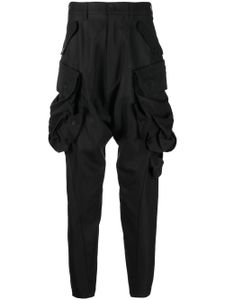 Julius pantalon sarouel à poches cargo - Noir