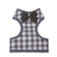 Verstelbare Bow Plaid vest lead pull touw leiband voor kat hond huisdier (L)