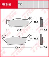 TRW Remblokken, en remschoenen voor de moto, MCB896TRQ Sinter track