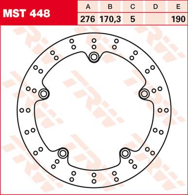 TRW Remschijf, remschijven voor de moto, MST448