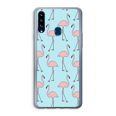Anything Flamingoes: Samsung Galaxy A20s Transparant Hoesje