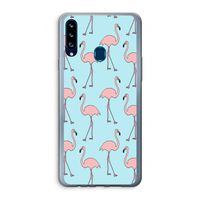 Anything Flamingoes: Samsung Galaxy A20s Transparant Hoesje