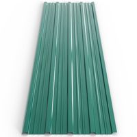 Metalen profielplaten voor dak of wandmontage groen , set 12 stuks