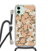 Blossoming spring: iPhone 11 Transparant Hoesje met koord