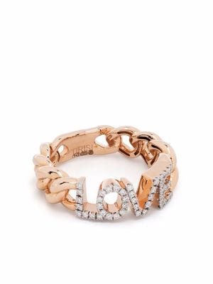 Tirisi bague Love en or rose 18ct ornée de diamants