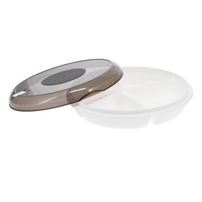 Plasticforte Magnetron schaal met vakjes - deksel en ventiel - kunststof - 24 x 6,5 cm - opwarmen