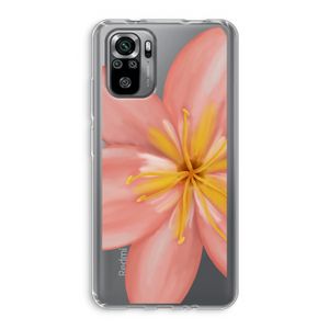 Pink Ellila Flower: Xiaomi Redmi Note 10S Transparant Hoesje