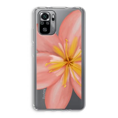 Pink Ellila Flower: Xiaomi Redmi Note 10S Transparant Hoesje