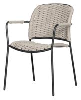 WOOOD Tuinstoel 'Taku' Met armleuning, Touw, kleur Zand