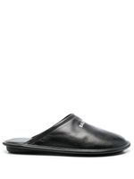 Balenciaga chaussons en cuir à logo imprimé - Noir Balenciaga chaussons en cuir à logo imprimé - Noir