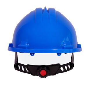 Veiligheidshelm met verstelbare draaiknop - Blauw