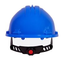 Veiligheidshelm met verstelbare draaiknop - Blauw