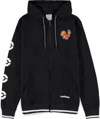 Pokemon - Pixel Charmander Men's Zipper Hoodie