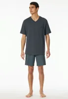 Heren shortama - Katoenen zomer pyjama mannen - Graphite