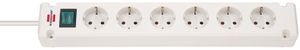 Brennenstuhl Bremounta stekkerdoos 6-voudig wit 3m H05VV-F 3G1,5 - 1150650326