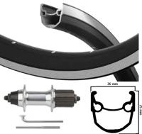 Kgs achterwiel 28 inch (622) mach1 er10 zw/zilver cassette 8/9 sp uitval
