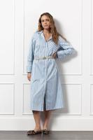 Studio Anneloes Sef Poplin Stripe Dress 12646 Jurk 6010 Mid Blue/white