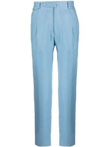 Tagliatore pantalon en coton mélangé à coupe fuselée - Bleu