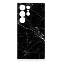 Samsung Galaxy S24 Ultra | TPU | Siliconen hoesje | Marmer Zwart - Origineel Cadeau Vader