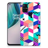 OnePlus Nord N10 5G TPU Hoesje Blokken Kleurrijk