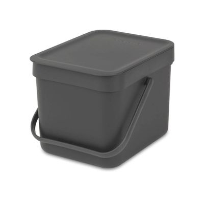 Brabantia Sort & Go afvalemmer 6 liter dark grey