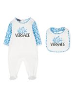 Versace Kids trousseau de naissance à logo imprimé - Blanc