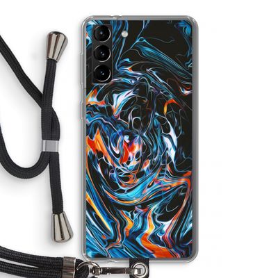 Black Unicorn: Samsung Galaxy S21 Plus Transparant Hoesje met koord