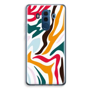 Colored Zebra: Huawei Mate 10 Pro Transparant Hoesje