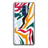 Colored Zebra: Huawei Mate 10 Pro Transparant Hoesje - thumbnail