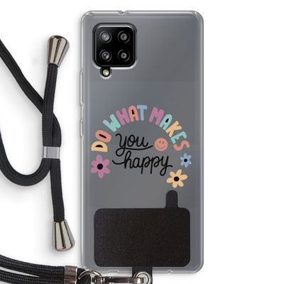 Happy days: Samsung Galaxy A42 5G Transparant Hoesje met koord