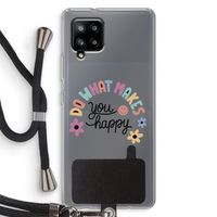 Happy days: Samsung Galaxy A42 5G Transparant Hoesje met koord